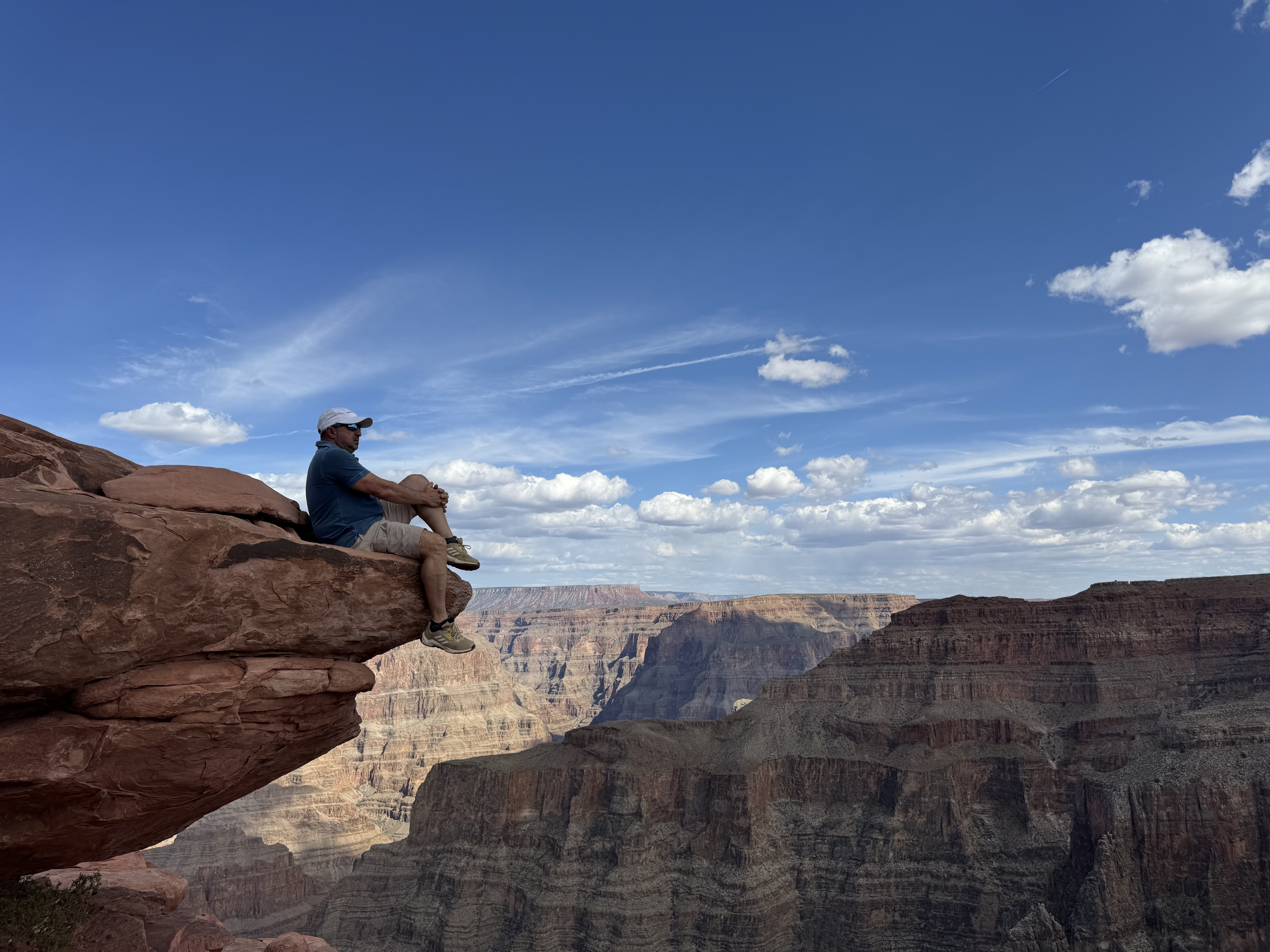 Amilton Marcondes at Grand Canyon West rim with panoramic canyon view